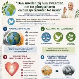 Infographic Boodschap paus Leo | Zorg voor de schepping